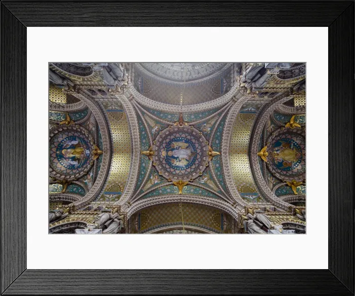 Framed Print : The decorated ceiling of Notre Dame de Fourviere, Lyon, Rhone, Rhone-Alpes, France, Europe Framed Print : The decorated ceiling of Notre Dame de Fourviere, Lyon, Rhone, Rhone-Alpes, France, Europe