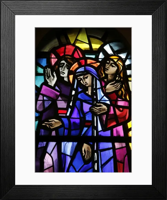 Framed Print : Station of the Cross, stained glass in Sainte Therese Basilica, Lisieux, Calvados, Normandy, France, Europe Framed Print : Station of the Cross, stained glass in Sainte Therese Basilica, Lisieux, Calvados, Normandy, France, Europe