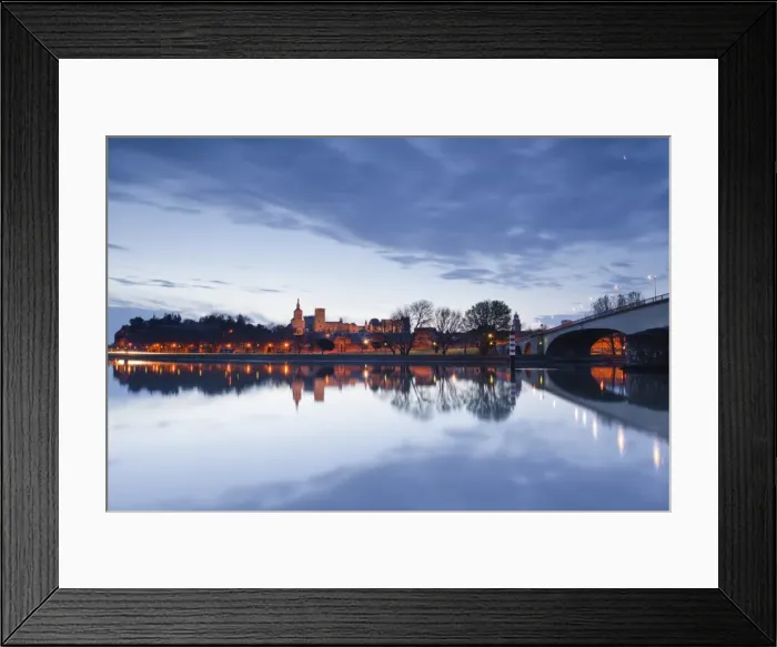 Framed Print : The Rhone River and the city of Avignon at dawn, Avignon, Vaucluse, France, Europe Framed Print : The Rhone River and the city of Avignon at dawn, Avignon, Vaucluse, France, Europe
