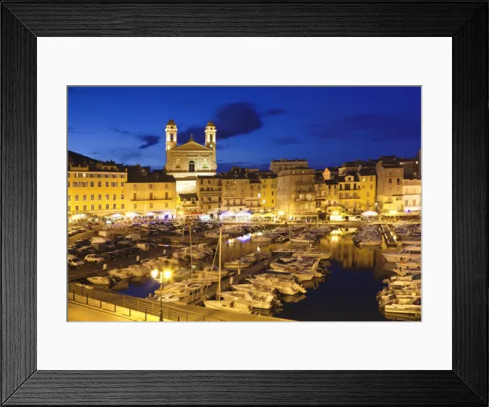 Framed Print : Old town at the old harbour with the church of Jean Baptiste, Bastia, Corsica, France, Mediterranean, Europe Framed Print : Old town at the old harbour with the church of Jean Baptiste, Bastia, Corsica, France, Mediterranean, Europe