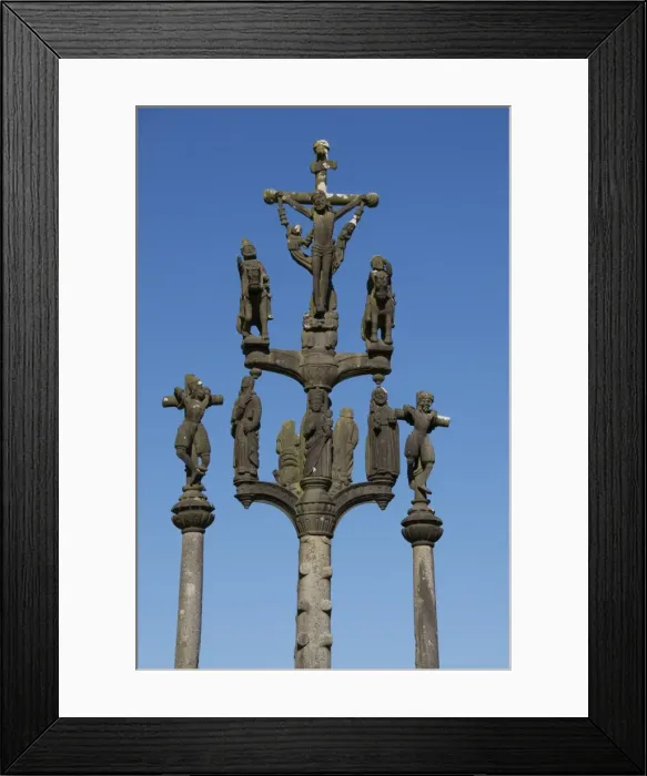 Framed Print : Calvary showing Christ on the cross flanked by two thieves, St. Thegonnec parish enclosure dating from 1610, Leon, Finistere, Brittany, France, Europe Framed Print : Calvary showing Christ on the cross flanked by two thieves, St. Thegonnec parish enclosure dating from 1610, Leon, Finistere, Brittany, France, Europe