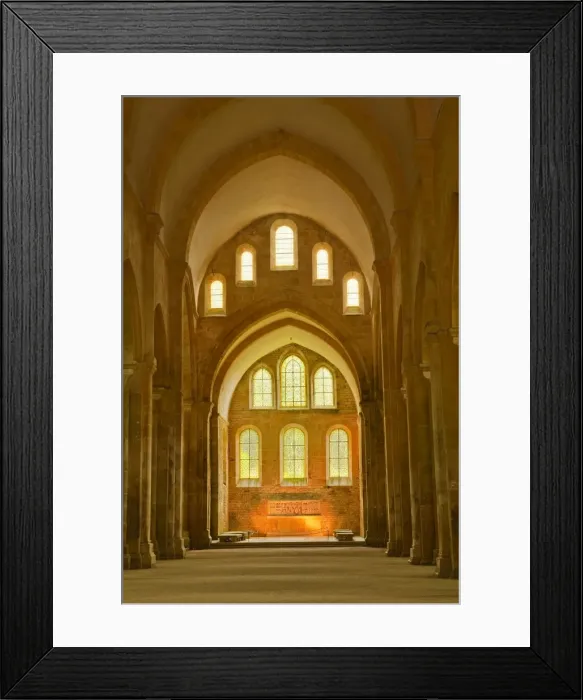 Framed Print : The nave of Fontenay Abbey, UNESCO World Heritage Site, Cote d Or, Burgundy, France, Europe Framed Print : The nave of Fontenay Abbey, UNESCO World Heritage Site, Cote d Or, Burgundy, France, Europe