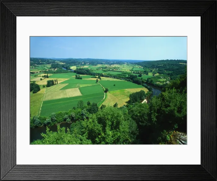 Framed Print : Rural Landscape, Domme, Dordogne, France