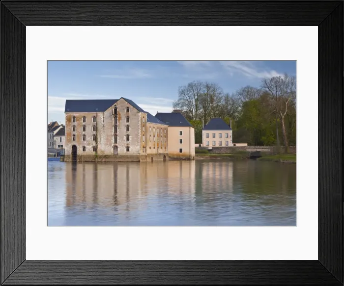 Framed Print : The old watermills in the village of Malicorne-sur-Sarthe, Sarthe, Pays de la Loire, France, Europe Framed Print : The old watermills in the village of Malicorne-sur-Sarthe, Sarthe, Pays de la Loire, France, Europe