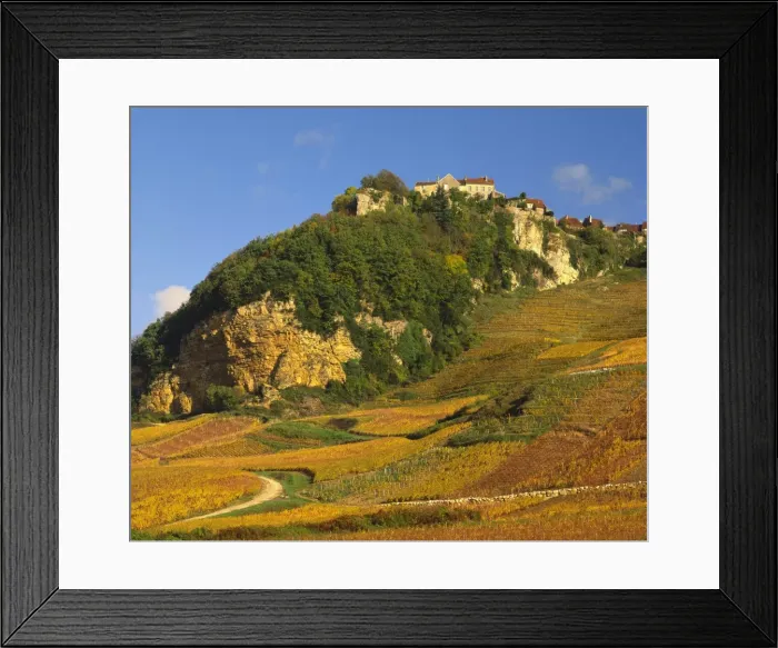 Framed Print : Hill Village of Chateau Chalon in the Jura, Franche Comte France Framed Print : Hill Village of Chateau Chalon in the Jura, Franche Comte France