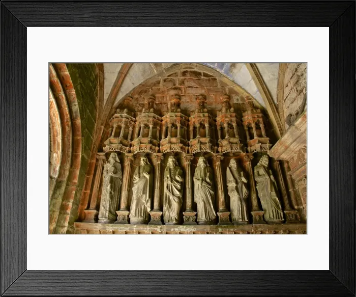 Framed Print : Porch entrance detail with statues of the Apostles, church dating from the 16th and 17th centuries, Guimiliau parish enclosure, Finistere, Brittany, France, Europe Framed Print : Porch entrance detail with statues of the Apostles, church dating from the 16th and 17th centuries, Guimiliau parish enclosure, Finistere, Brittany, France, Europe