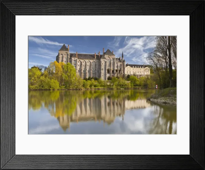 Framed Print : The River Sarthe and the abbey at Solesmes, Sarthe, Pays de la Loire, France, Europe Framed Print : The River Sarthe and the abbey at Solesmes, Sarthe, Pays de la Loire, France, Europe