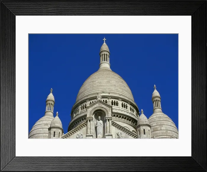 Framed Print : Sacre Coeur Basilica, High Section, Montmartre, Paris, France Framed Print : Sacre Coeur Basilica, High Section, Montmartre, Paris, France