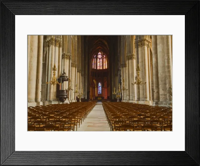 Framed Print : The gothic nave of Notre Dame de Reims cathedral, UNESCO World Heritage Site, Reims, Champagne-Ardenne, France, Europe Framed Print : The gothic nave of Notre Dame de Reims cathedral, UNESCO World Heritage Site, Reims, Champagne-Ardenne, France, Europe