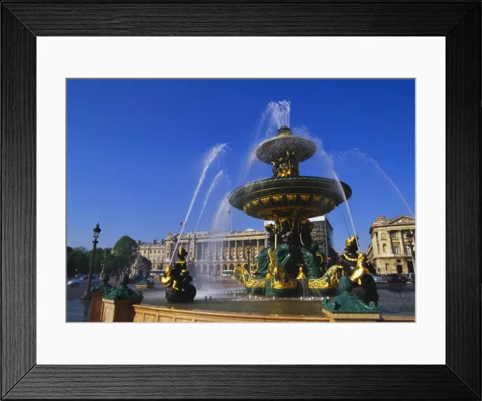 Framed Print : Elevation of the Maritime Fountain and Hotel de Crillon, Place de la Concorde, Paris, France Framed Print : Elevation of the Maritime Fountain and Hotel de Crillon, Place de la Concorde, Paris, France