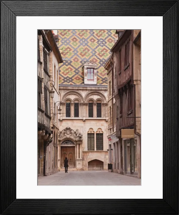 Framed Print : The streets of old Dijon and Hotel Aubriot, Dijon, Burgundy, France, Europe Framed Print : The streets of old Dijon and Hotel Aubriot, Dijon, Burgundy, France, Europe