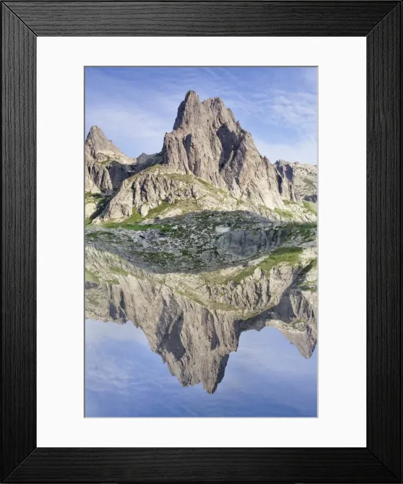 Framed Print : Pic Lombarduccio reflecting in Lac de Melo, Gorges de la Restonica, Haute Corse, Corsica, France, Mediterranean, Europe Framed Print : Pic Lombarduccio reflecting in Lac de Melo, Gorges de la Restonica, Haute Corse, Corsica, France, Mediterranean, Europe