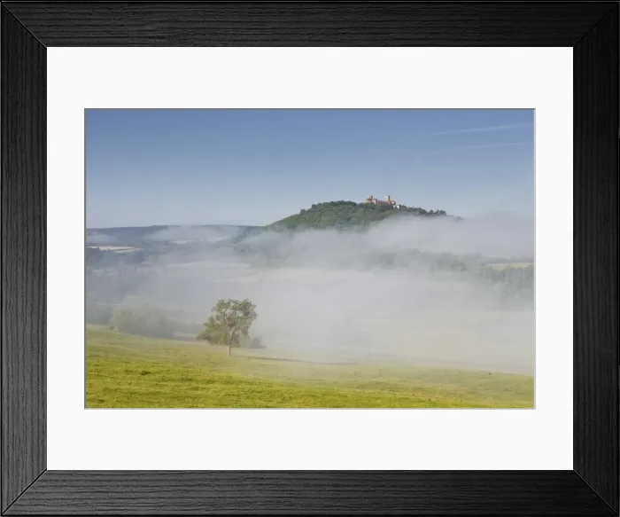 Framed Print : Mist clears away from around the hilltop village of Vezelay in the Yonne area of Burgundy, France, Europe Framed Print : Mist clears away from around the hilltop village of Vezelay in the Yonne area of Burgundy, France, Europe