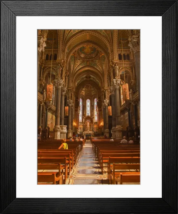 Framed Print : The decorated nave of Notre Dame de Fourviere, Lyon, Rhone, Rhone-Alpes, France, Europe Framed Print : The decorated nave of Notre Dame de Fourviere, Lyon, Rhone, Rhone-Alpes, France, Europe