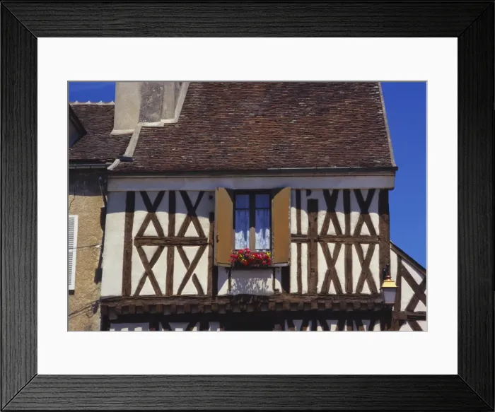 Framed Print : Building Exterior in the Village of Chablis, Burgundy, France Framed Print : Building Exterior in the Village of Chablis, Burgundy, France