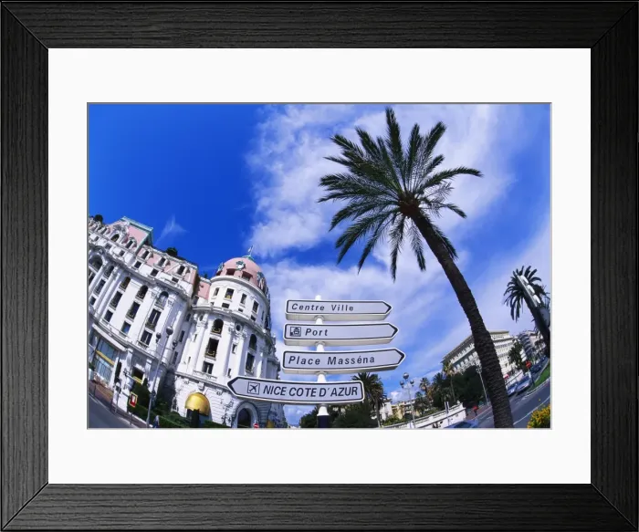 Framed Print : Street in Cote d Azur, France Framed Print : Street in Cote d Azur, France