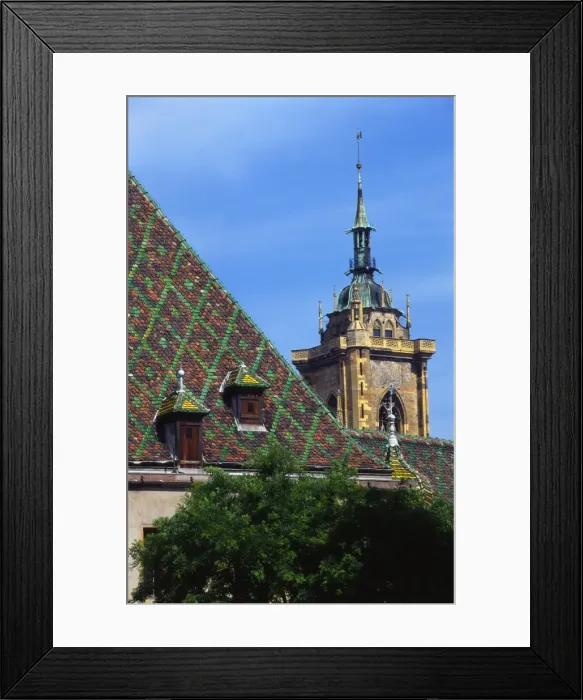 Framed Print : Cathedral Spire Behind the Koifhus Building, Colmar, Alsace, France Framed Print : Cathedral Spire Behind the Koifhus Building, Colmar, Alsace, France