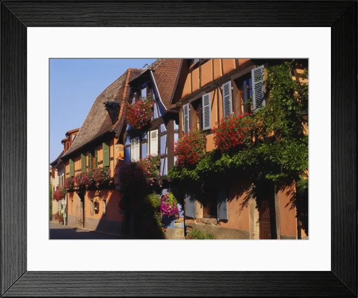 Framed Print : Timber Framed Houses in Niedermorschwihr, Alsace, France Framed Print : Timber Framed Houses in Niedermorschwihr, Alsace, France