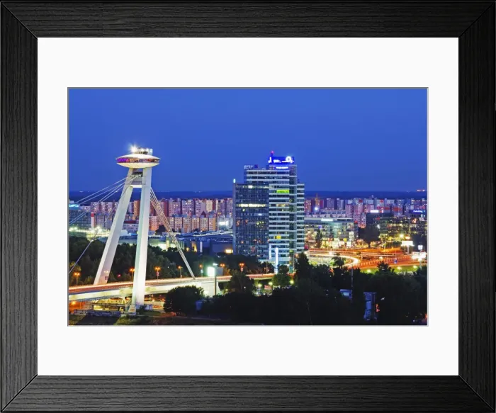 Framed Print : Novy Most Bridge and UFO viewing platform, Bratislava, Slovakia, Europe Framed Print : Novy Most Bridge and UFO viewing platform, Bratislava, Slovakia, Europe