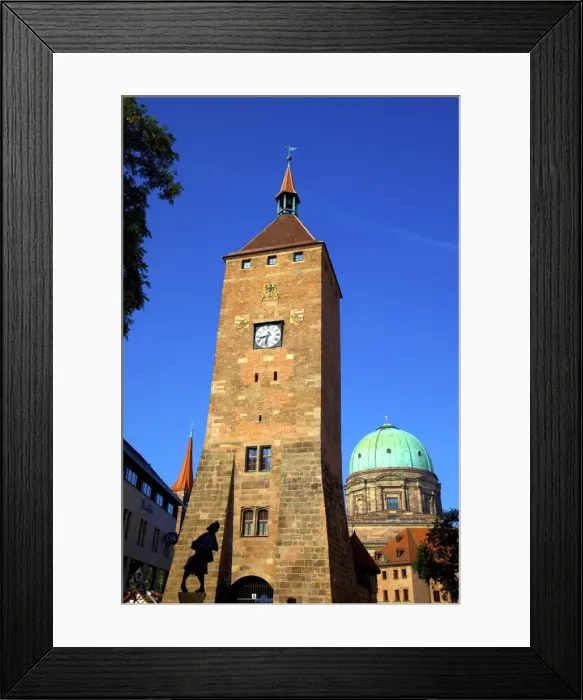 Framed Print : The White Tower, Nuremberg, Bavaria, Germany, Europe Framed Print : The White Tower, Nuremberg, Bavaria, Germany, Europe