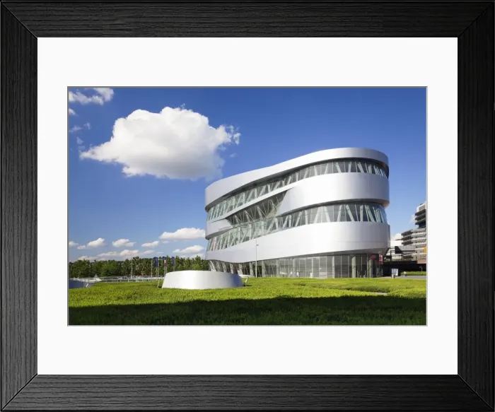 Framed Print : Mercedes Benz Museum, Stuttgart, Baden Wurttemberg, Germany, Europe
