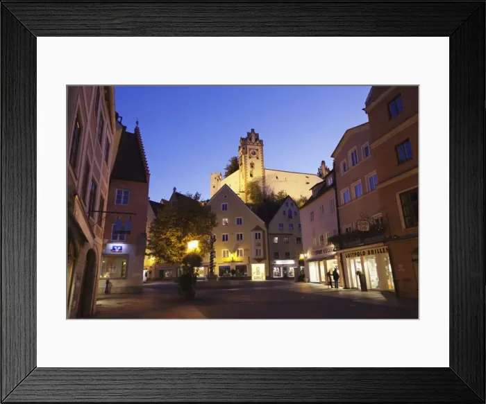Framed Print : Old town with Hohes Schloss Castle, Fussen, Ostallgau, Allgau, Bavaria, Germany, Europe Framed Print : Old town with Hohes Schloss Castle, Fussen, Ostallgau, Allgau, Bavaria, Germany, Europe