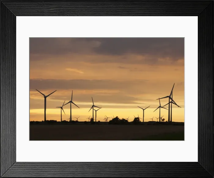 Framed Print : Wind turbines at sunset, Fehmarn, Baltic Sea, Schleswig Holstein, Germany, Europe Framed Print : Wind turbines at sunset, Fehmarn, Baltic Sea, Schleswig Holstein, Germany, Europe