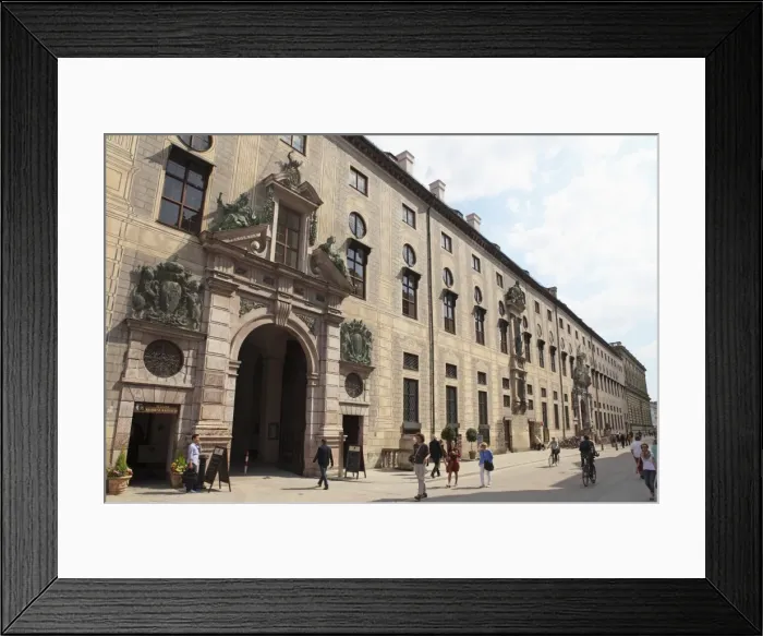 Framed Print : Munich Residenz, the residence and former royal palace of Bavarian monarchs, today a museum, in central Munich, Bavaria, Germany, Europe Framed Print : Munich Residenz, the residence and former royal palace of Bavarian monarchs, today a museum, in central Munich, Bavaria, Germany, Europe
