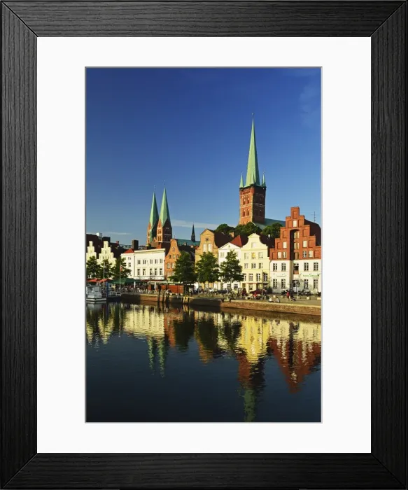 Framed Print : Old Town of Lubeck, Schleswig-Holstein, Germany, Europe Framed Print : Old Town of Lubeck, Schleswig-Holstein, Germany, Europe