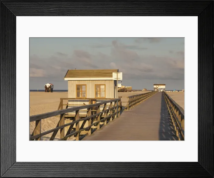 Framed Print : Pier and sandy beach, Sankt Peter Ording, Eiderstedt Peninsula, Nordfriesland, Schleswig Holstein, Germany, Europe Framed Print : Pier and sandy beach, Sankt Peter Ording, Eiderstedt Peninsula, Nordfriesland, Schleswig Holstein, Germany, Europe