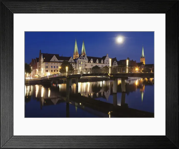 Framed Print : Holstenhafen on the River Untertrave, Lubeck, Schleswig Holstein, Germany, Europe Framed Print : Holstenhafen on the River Untertrave, Lubeck, Schleswig Holstein, Germany, Europe