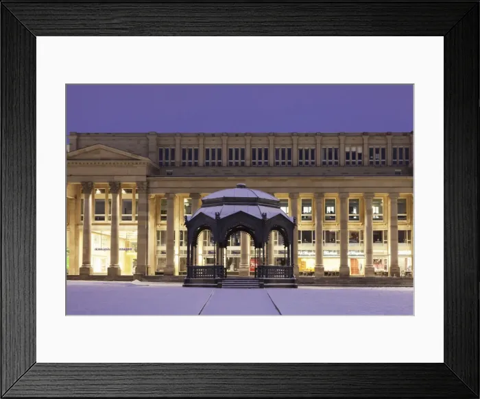 Framed Print : Pavilion and Konigsbau shopping centre at Schlossplatz square in winter, Stuttgart, Baden Wurttemberg, Germany, Europe Framed Print : Pavilion and Konigsbau shopping centre at Schlossplatz square in winter, Stuttgart, Baden Wurttemberg, Germany, Europe