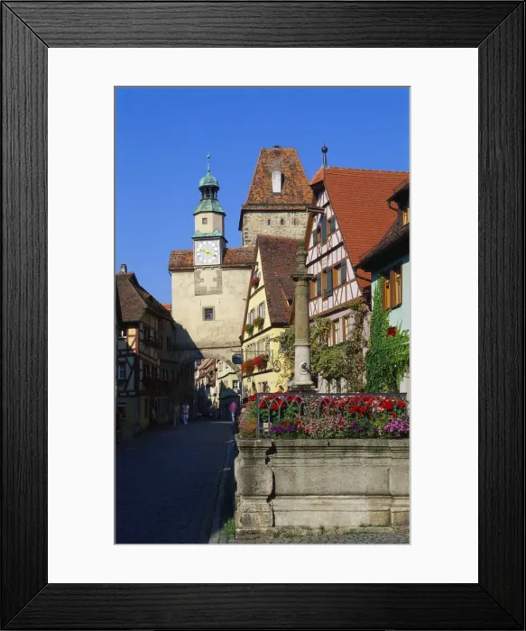 Framed Print : Rothenburg ob der Tauber, Germany, Europe Framed Print : Rothenburg ob der Tauber, Germany, Europe