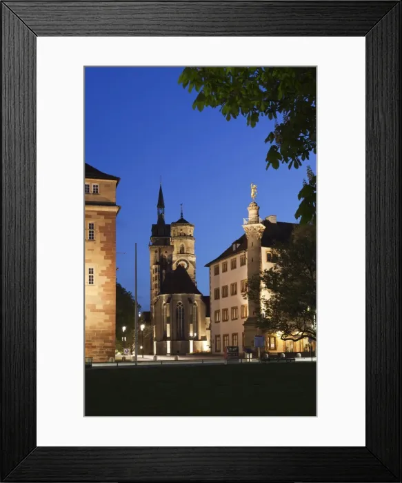 Framed Print : Stiftskirche church and Altes Schloss castle, Stuttgart, Baden Wurttemberg, Germany, Europe Framed Print : Stiftskirche church and Altes Schloss castle, Stuttgart, Baden Wurttemberg, Germany, Europe
