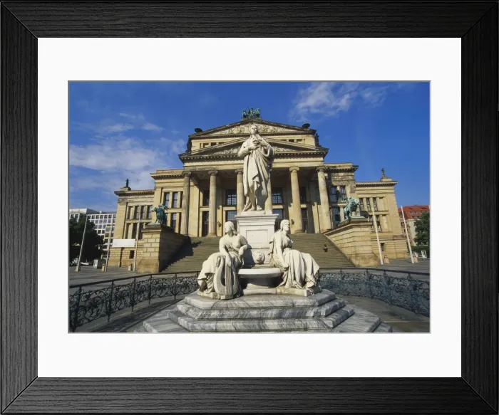 Framed Print : Statue of Friedrich Schiller and the Schauspielhaus, Gendarmenmarkt, Berlin, Germany Framed Print : Statue of Friedrich Schiller and the Schauspielhaus, Gendarmenmarkt, Berlin, Germany