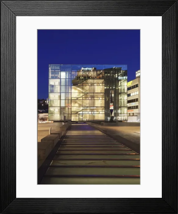 Framed Print : Kunstmuseum at Schlossplatz square, Stuttgart, Baden Wurttemberg, Germany, Europe