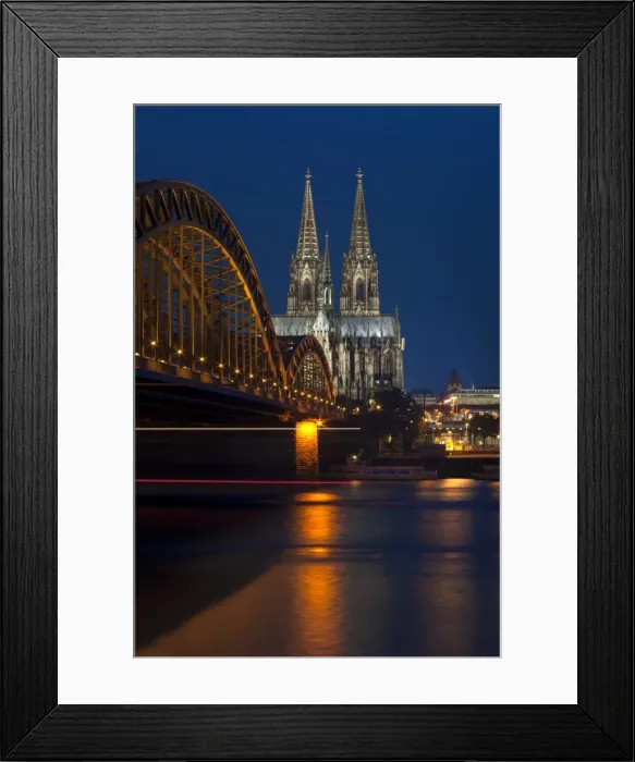 Framed Print : Cologne cathedral, UNESCO World Heritage Site, and Hohenzollern bridge at dusk, Cologne, Germany, Europe Framed Print : Cologne cathedral, UNESCO World Heritage Site, and Hohenzollern bridge at dusk, Cologne, Germany, Europe