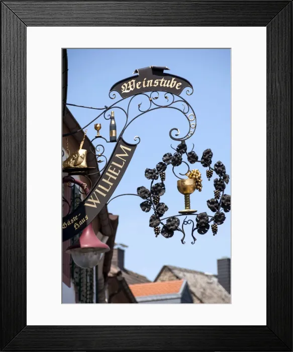 Framed Print : Winehouse sign in Maikammer, Sudliche Weinstrasse, Rhineland Palatinate, Germany, Europe Framed Print : Winehouse sign in Maikammer, Sudliche Weinstrasse, Rhineland Palatinate, Germany, Europe