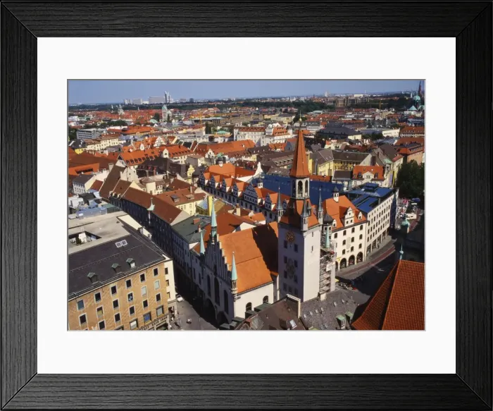 Framed Print : View of Munichs Roofs, Germany, Europe Framed Print : View of Munichs Roofs, Germany, Europe
