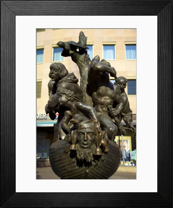 Framed Print : Statue of Ship of Fools, Nuremberg, Bavaria, Germany, Europe Framed Print : Statue of Ship of Fools, Nuremberg, Bavaria, Germany, Europe