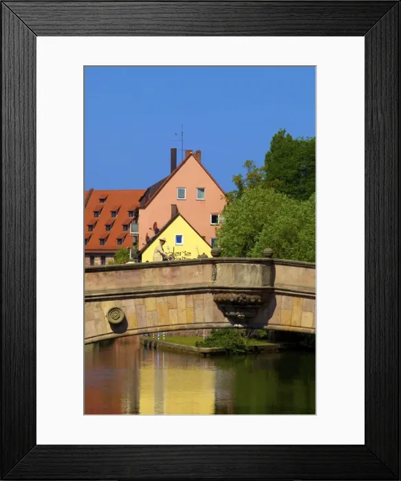 Framed Print : Fleisch Bridge, Nuremberg, Bavaria, Germany, Europe Framed Print : Fleisch Bridge, Nuremberg, Bavaria, Germany, Europe