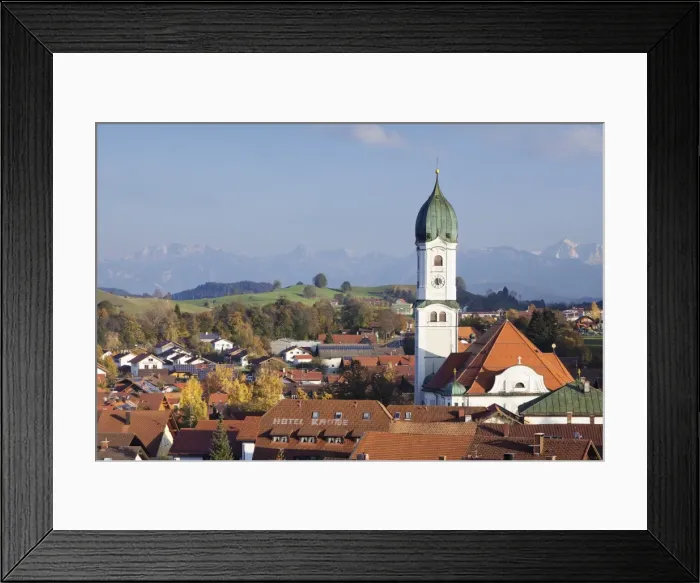 Framed Print : St. Andreas Church, Nesselwang, Ostallgau, Allgau. Allgau Alps, Bavaria, Germany, Europe Framed Print : St. Andreas Church, Nesselwang, Ostallgau, Allgau. Allgau Alps, Bavaria, Germany, Europe
