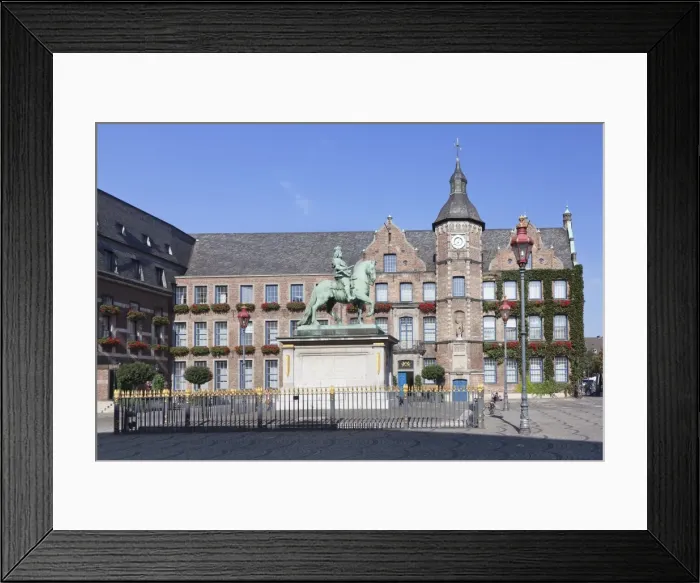 Framed Print : Jan Wellem statue, town hall, Marktplatz, old town of Dusseldorf, North Rhine Westphalia, Germany, Europe Framed Print : Jan Wellem statue, town hall, Marktplatz, old town of Dusseldorf, North Rhine Westphalia, Germany, Europe