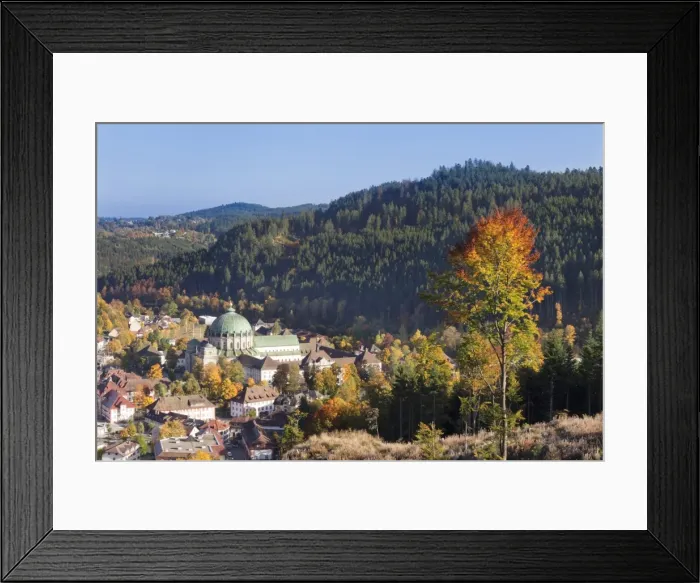 Framed Print : View over St. Blasien with the monastery, Black Forest, Baden Wurttemberg, Germany, Europe Framed Print : View over St. Blasien with the monastery, Black Forest, Baden Wurttemberg, Germany, Europe