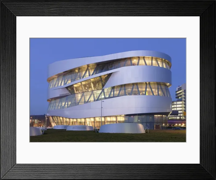 Framed Print : Mercedes Benz Museum, Stuttgart, Baden Wurttemberg, Germany, Europe