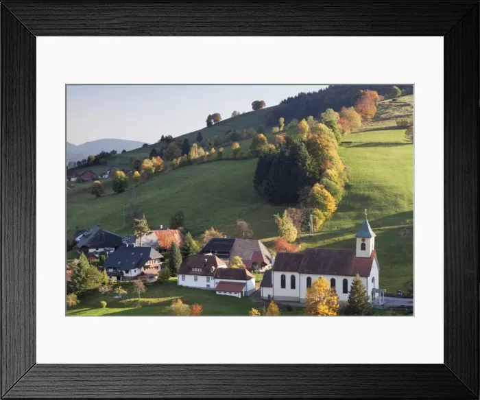 Framed Print : Church in autumn, Wieden, Wiedener Eck, Black Forest, Baden Wurttemberg, Germany, Europe Framed Print : Church in autumn, Wieden, Wiedener Eck, Black Forest, Baden Wurttemberg, Germany, Europe