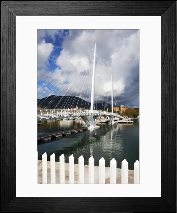 Framed Print : Storm clouds over City Bridge at the waterfront in La Spezia, Liguria, Italy, Mediterranean, Europe Framed Print : Storm clouds over City Bridge at the waterfront in La Spezia, Liguria, Italy, Mediterranean, Europe
