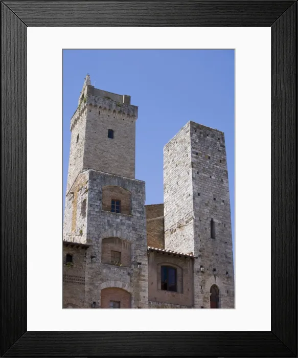 Framed Print : Towers in San Gimignano, Tuscany, Italy