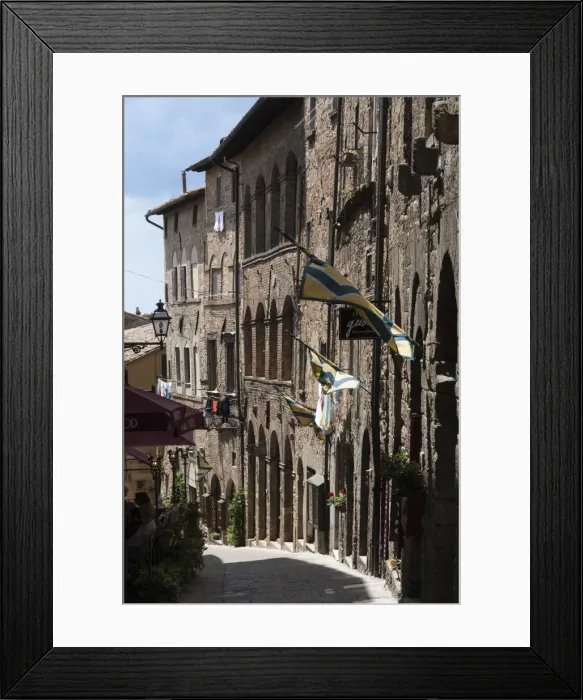 Framed Print : Street in Volterra, Tuscany, Italy, Europe Framed Print : Street in Volterra, Tuscany, Italy, Europe