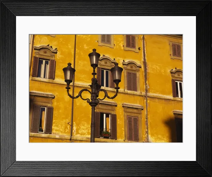 Framed Print : Building Exterior Showing Window Details, Rome, Italy Framed Print : Building Exterior Showing Window Details, Rome, Italy